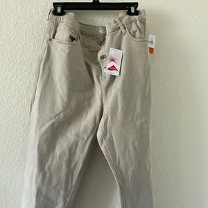 Beige Boyfriend Jeans